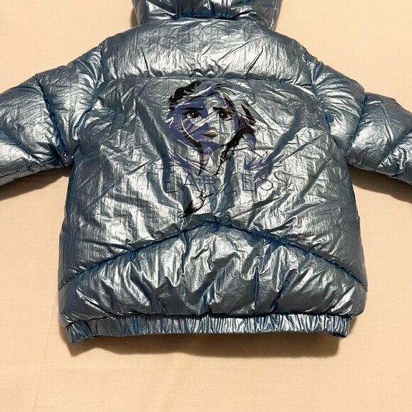 Disney Frozen 2 Metallic Blue Hooded Jacket Toddler Girls 2T - Picture 16 of 16